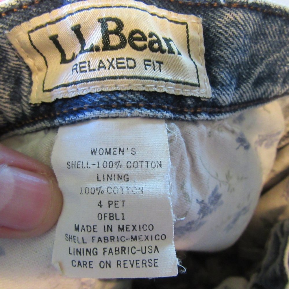 L. L. Bean Petite Flannel Jeans View 6